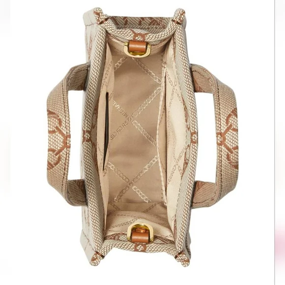 NWOT Michael Kors Gigi  Small Empire Logo Jacquard Crossbody Bag - Picture 4 of 7